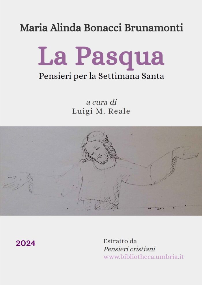 Copertina dell'antologia di M. A. Bonacci Brunamonti - La Pasqua. Link al PDF.
